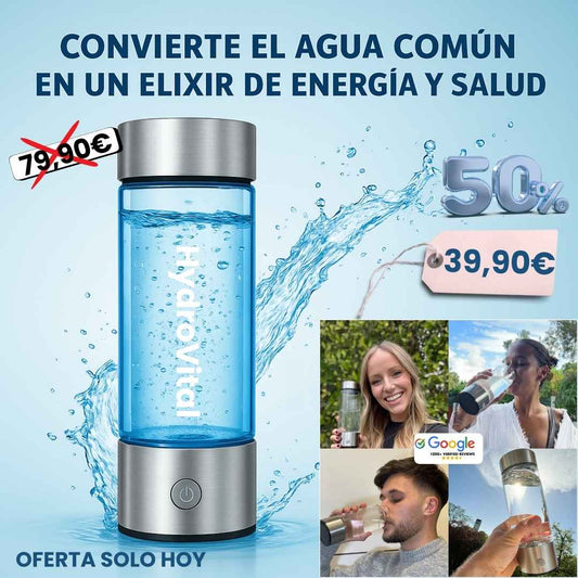 HIDROVITAL™️ 🌊 Botella de Agua Hidrogenada